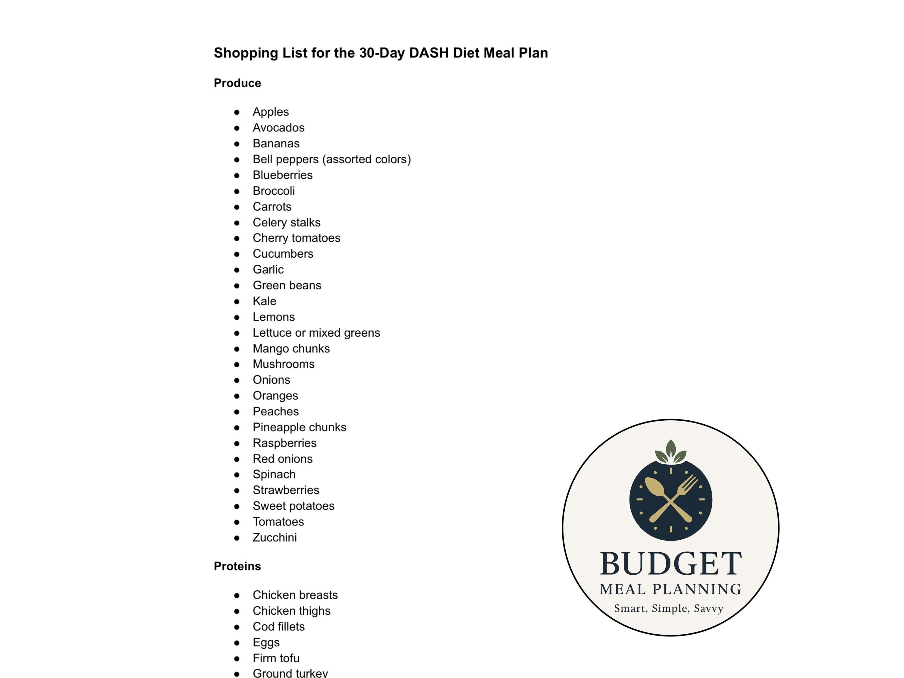 DASH Diet Meal Plan, Simple Easy Tracker Planner, High Blood Pressure Food, Hypertension Recipes