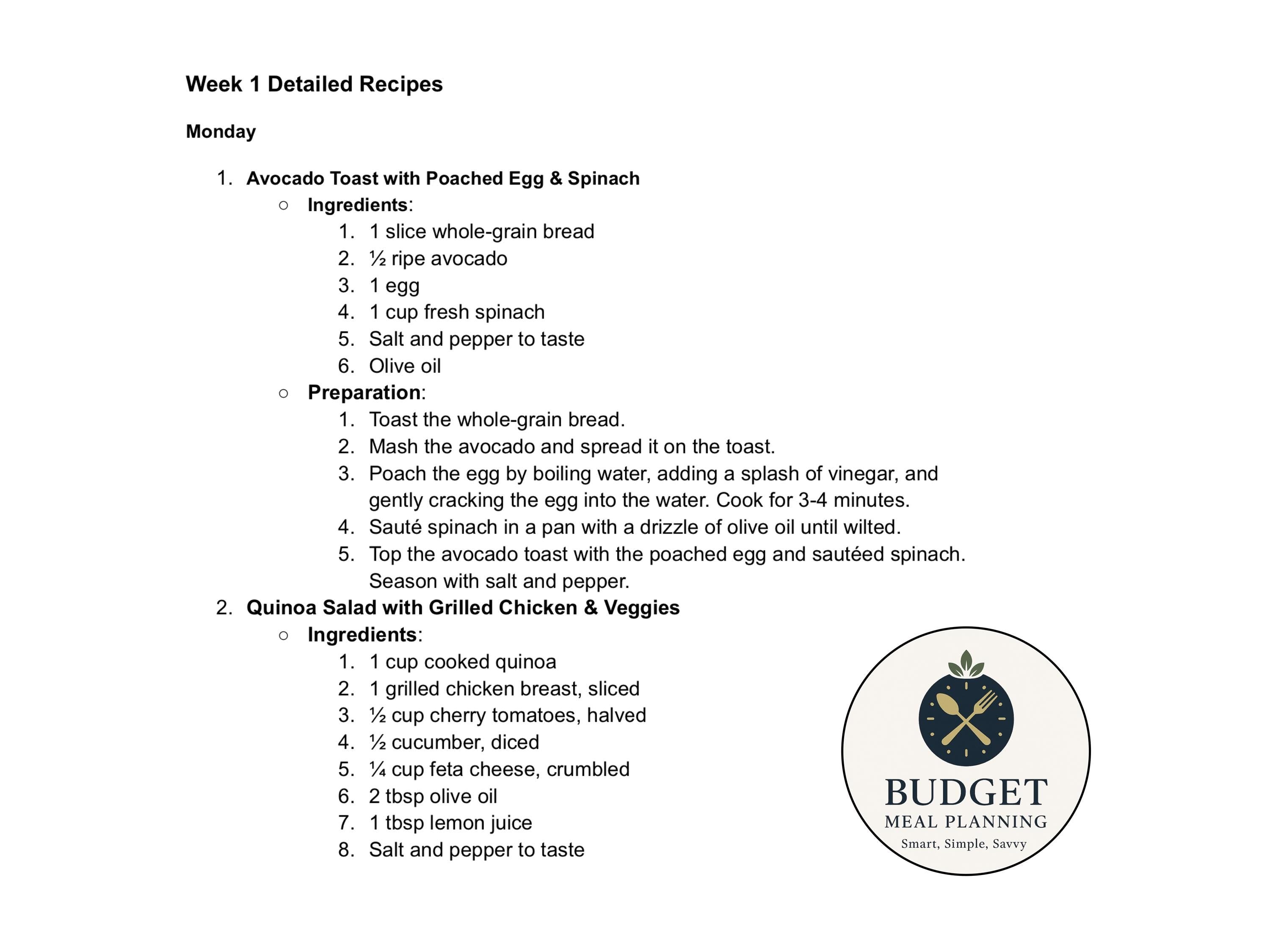 Cortisol Detox Diet Meal Plan PDF with Regulation Recipes, 7-Day Printable Stress Reduction